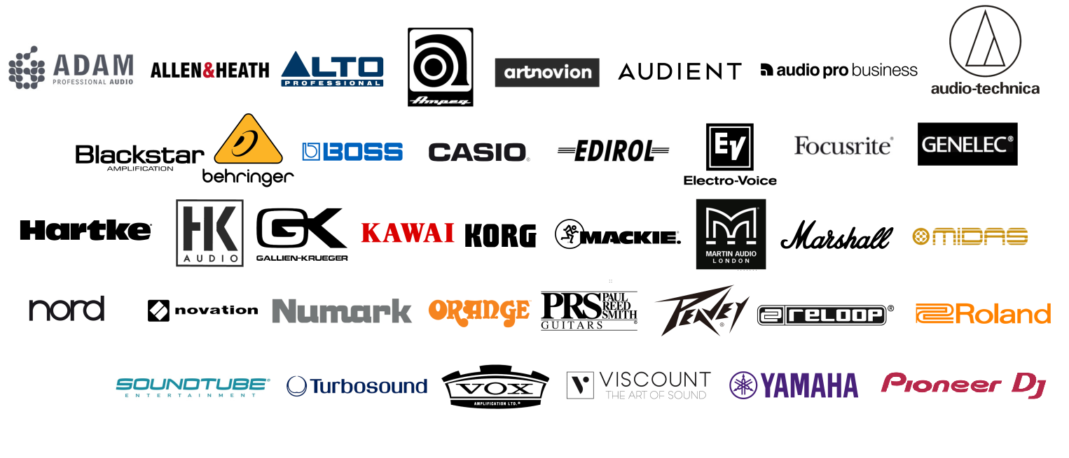 ALGUNAS DE LAS MARCAS DE SONIDO PROFESIONAL QUE HE REPARADO